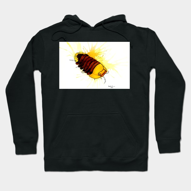 Cubaris "Rubber Duckie" Isopod Watercolor Hoodie by Gyngr-art